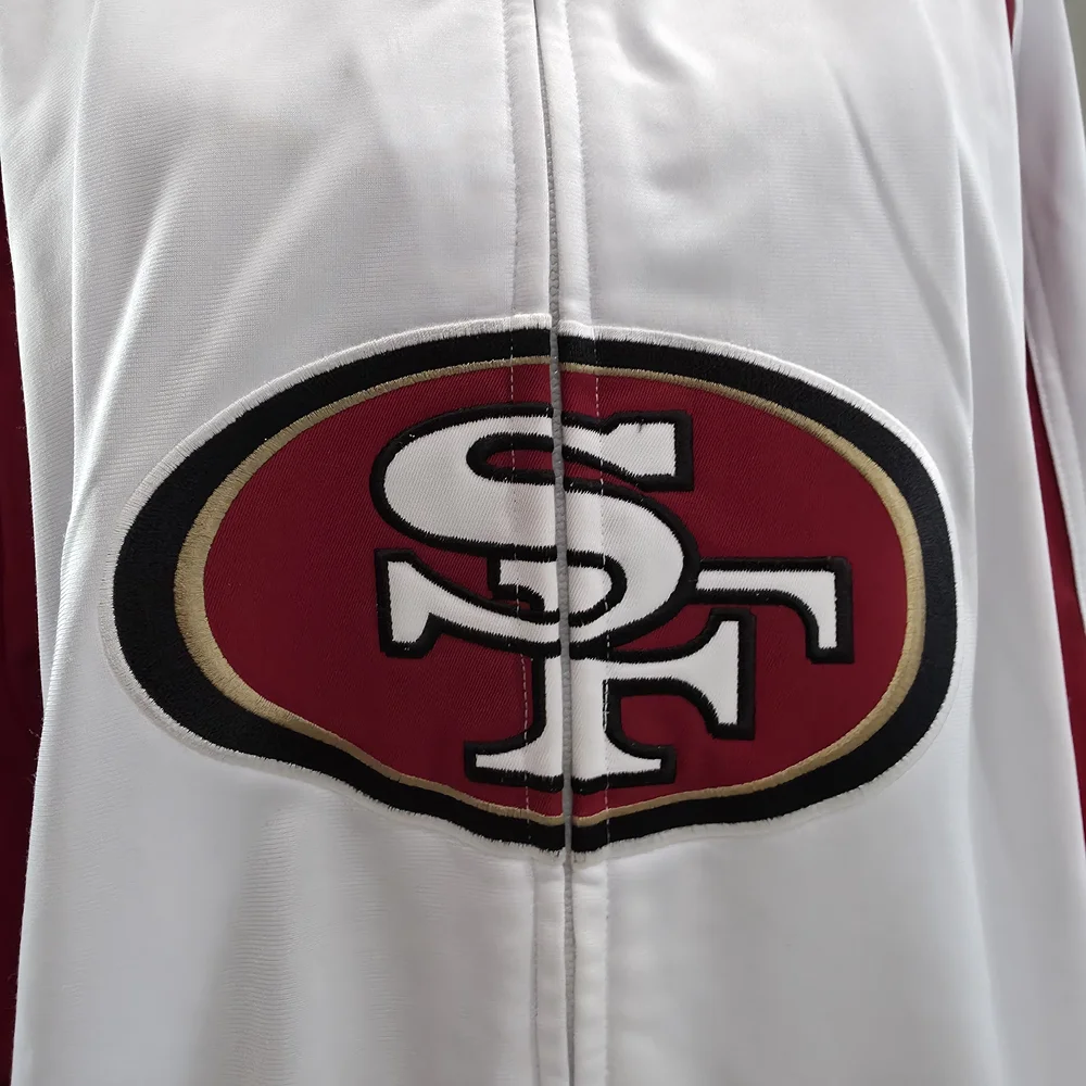 Reebok SF 49ers White and Red Team Apparel Jacket - Picture 2 of 8